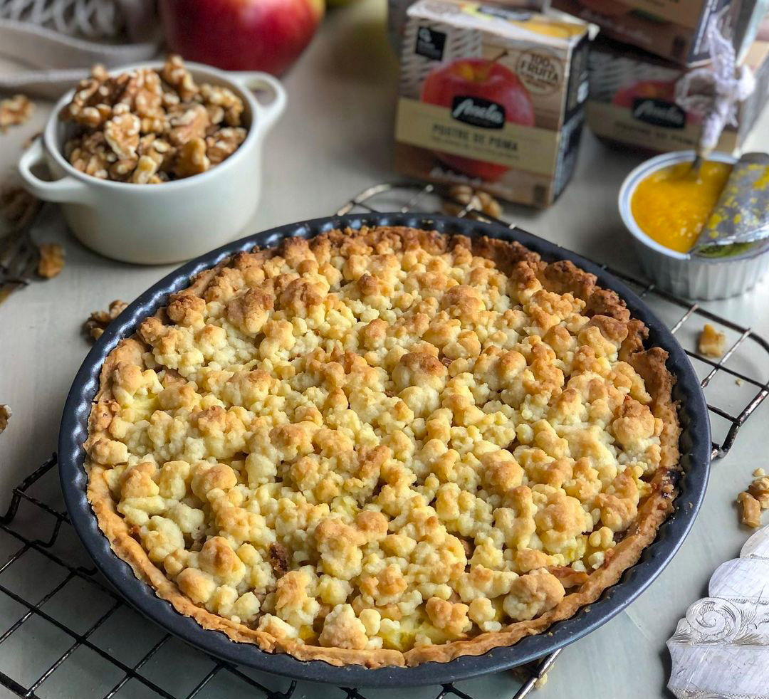 Crumble de poma i mango